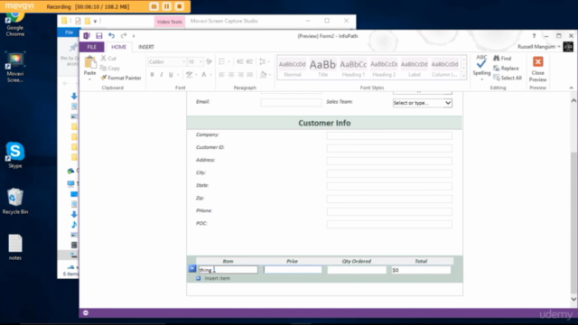 InfoPath: Basic Form Library Solution Development – Screenshot 4