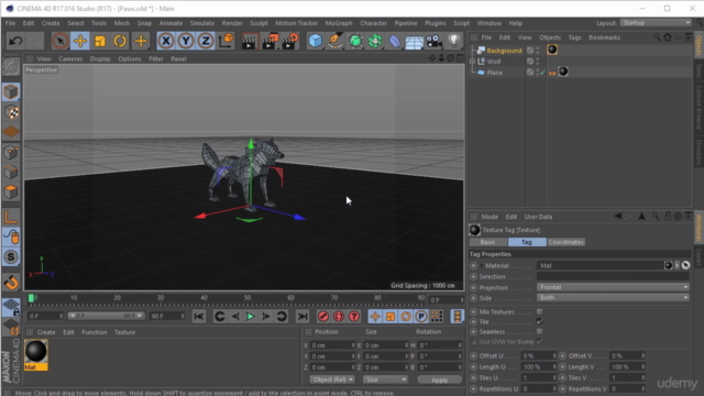 Learn Cinema 4D: Low Poly Wolf – Screenshot 2