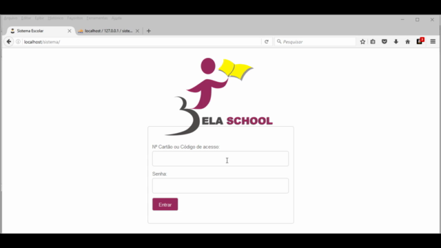Sistema Escolar com PHP – Screenshot 1