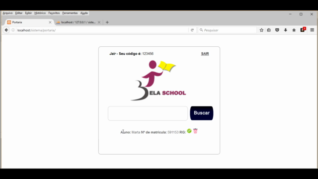 Sistema Escolar com PHP – Screenshot 3