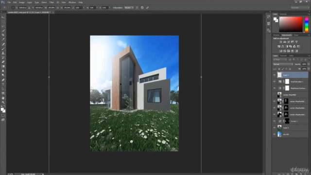 Master 3ds max , v-ray : 3D render house in the Forest – Screenshot 3