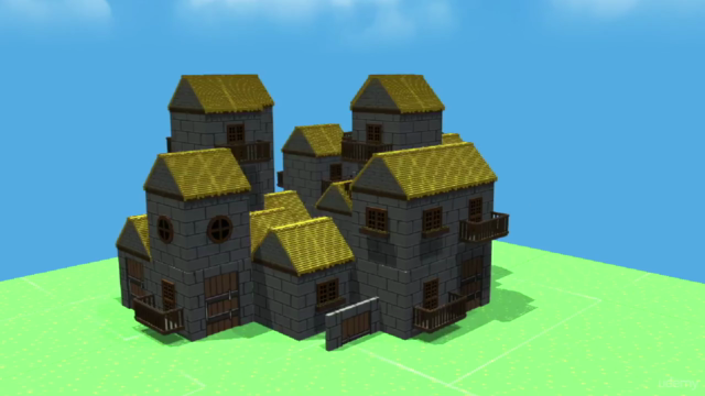 Unity 5 Build a System that Generates Houses & Castles Auto – Screenshot 1