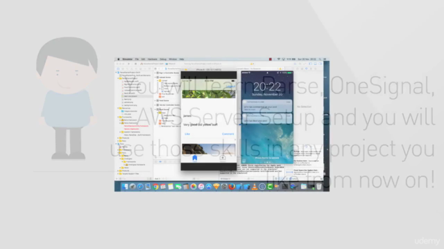 iPhone: Push Notifications & Social Media (Swift 5 & iOS 13) – Screenshot 3