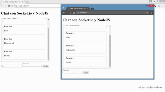 Crear una aplicación web de Chat con NodeJS y SocketIO – Screenshot 3