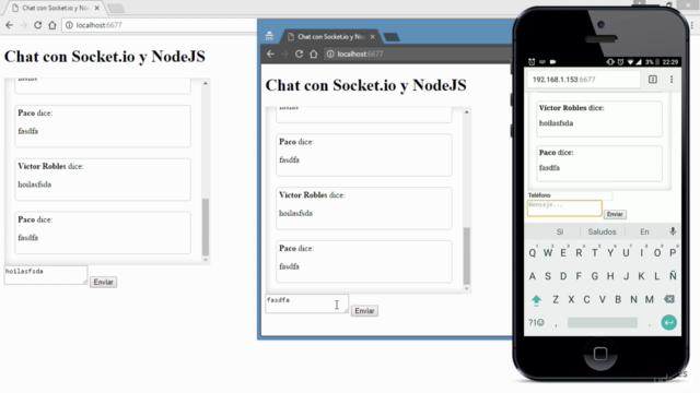 Crear una aplicación web de Chat con NodeJS y SocketIO – Screenshot 4