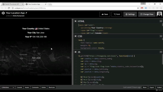 Projects with JSON and APIs – Screenshot 4