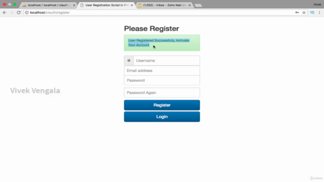 Creating Secure User Authentication System in CodeIgniter – Screenshot 1