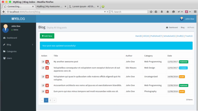 Professional Blog+CMS Development With Laravel 5 – Screenshot 2