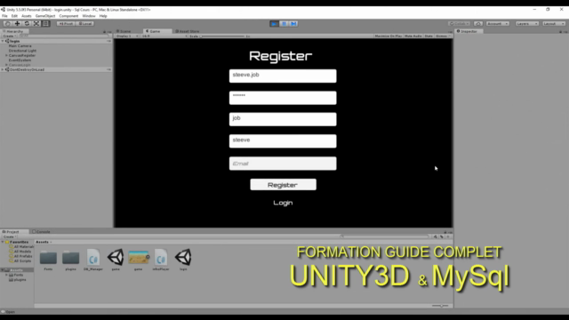 Unity3D Gestion des données avec MySql | Guide complet - Screenshot_01