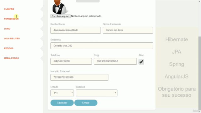 AngularJS 1.6 e Spring RESTful – Screenshot 2
