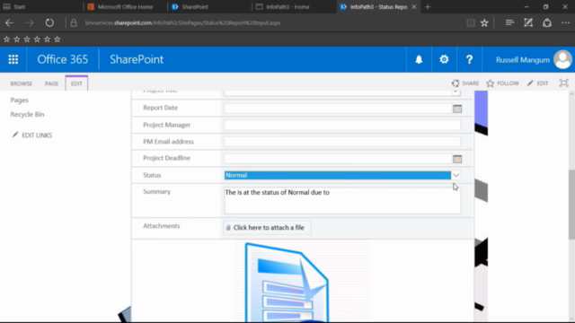 InfoPath: Advanced List-based Solution Development – Screenshot 3