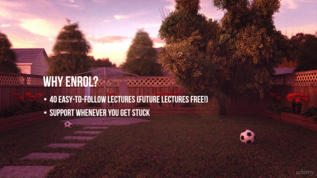 Creating a Realistic 3D Backyard In Blender – Screenshot 3