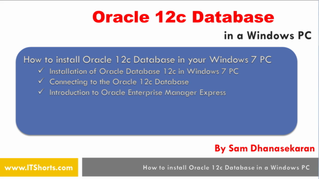 Oracle 12c Database in a Windows PC – Screenshot 1