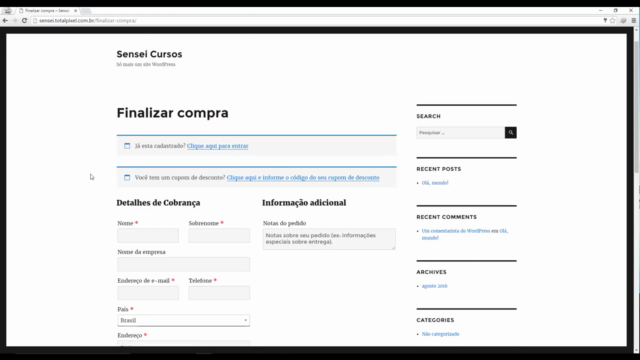 Curso site EAD com Wordpress e Sensei 2021 – Screenshot 3