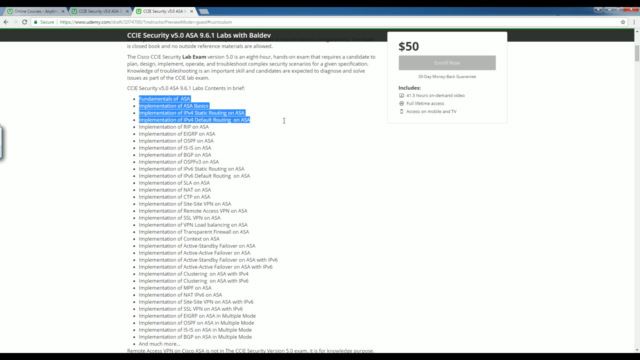 CCIE Security ASA 9.6.1 Deep Dive: Labs – Screenshot 1