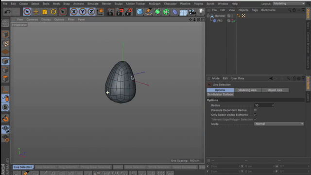 3D Character Creation in Cinema 4D: Modeling a Happy Monster – Screenshot 2
