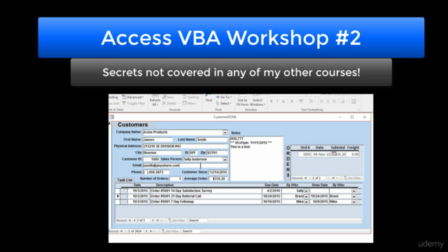Workshop 2: Access VBA, Design and Advanced Methods – Screenshot 1
