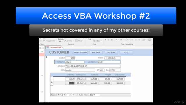 Workshop 2: Access VBA, Design and Advanced Methods – Screenshot 4