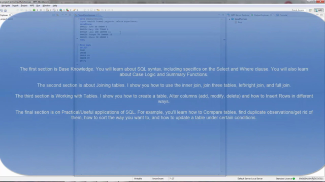 SAS SQL for the SAS Programmer/Analyst - Screenshot_01