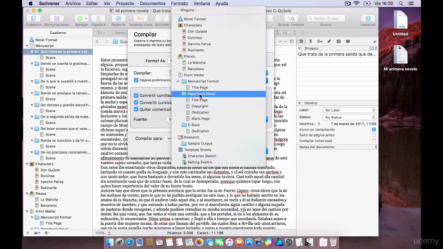 Iniciación a Scrivener, cómo escribir tu libro – Screenshot 3