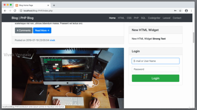 Content Management System in PHP & MySQL – Screenshot 1