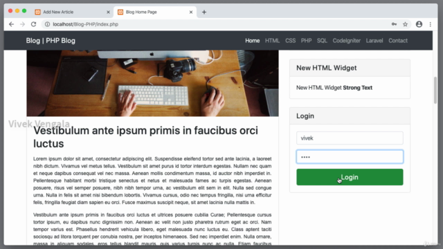 Content Management System in PHP & MySQL – Screenshot 3