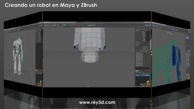 Creando un robot en Autodesk Maya y ZBrush – Screenshot 1