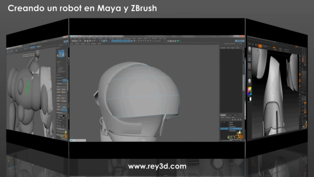 Creando un robot en Autodesk Maya y ZBrush – Screenshot 2