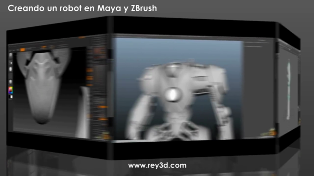 Creando un robot en Autodesk Maya y ZBrush – Screenshot 3