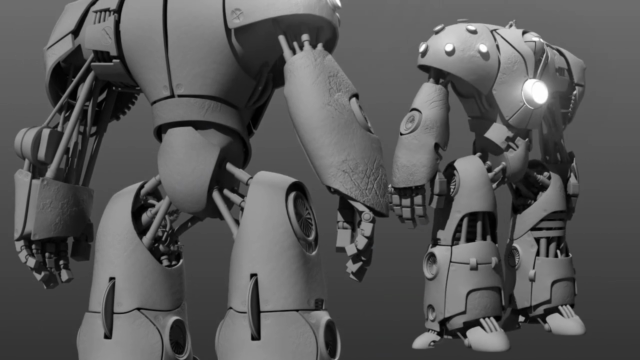 Creando un robot en Autodesk Maya y ZBrush – Screenshot 4