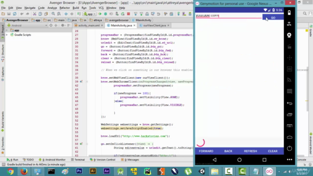 Build a Web Browser for Android : 2 hour Android Project – Screenshot 2