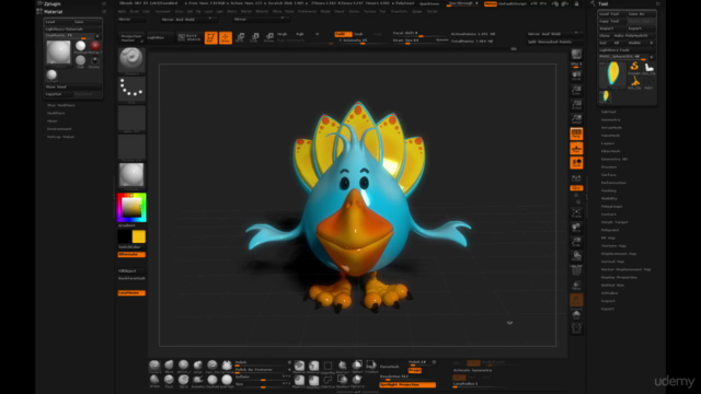 Learn How to Create a Cartoon Bird in zBrush – Screenshot 4