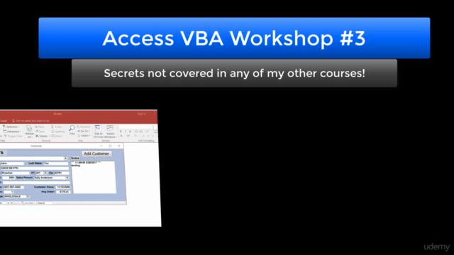 Workshop 3: Access VBA, Design and Advanced Methods – Screenshot 2