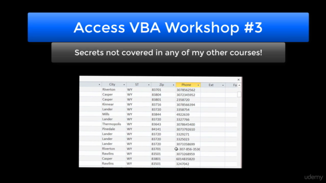 Workshop 3: Access VBA, Design and Advanced Methods – Screenshot 4