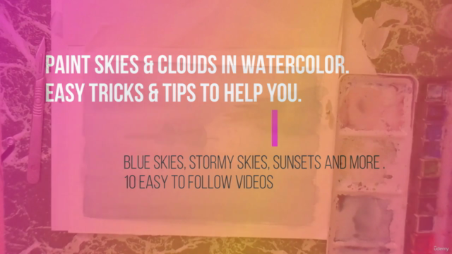 ESSENTIAL. Paint SKIES & CLOUDS. Clear video demos. Easy. – Screenshot 1