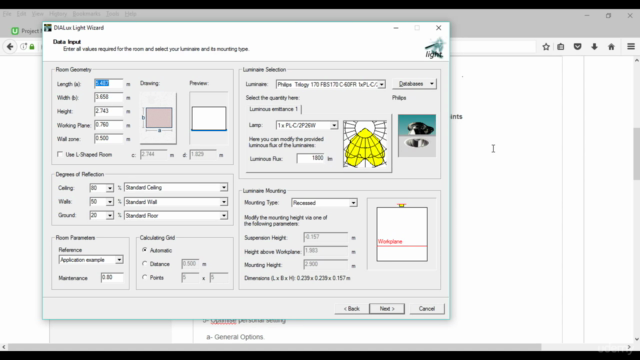 Lighting design by using DIALux Program – Screenshot 4