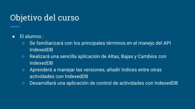 Aprende el API IndexedDB de HTML5 – Screenshot 1