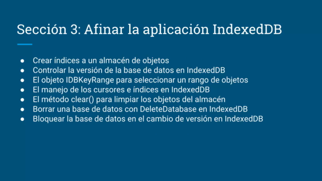 Aprende el API IndexedDB de HTML5 – Screenshot 3