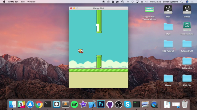 Flappy Bird Clone - The Complete SFML C++ Game Course – Screenshot 3