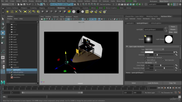 Maya 2017 Quickstart - Create a Low poly scene for Beginners – Screenshot 2