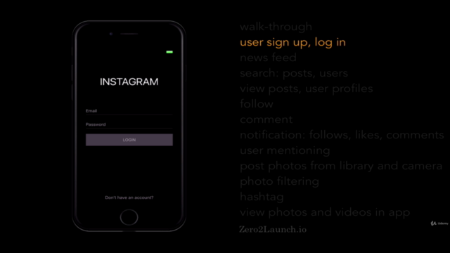 Build Instagram to Master Swift 4 and Firebase – Screenshot 1