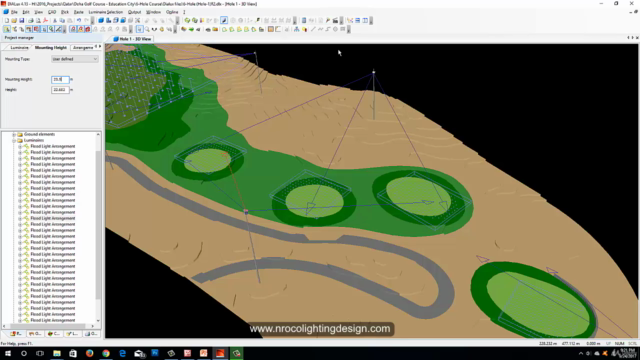 Golf Course Lighting Design using Dialux – Screenshot 2