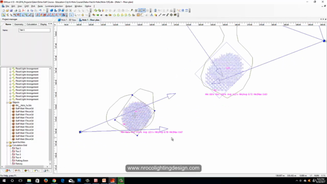 Golf Course Lighting Design using Dialux – Screenshot 3