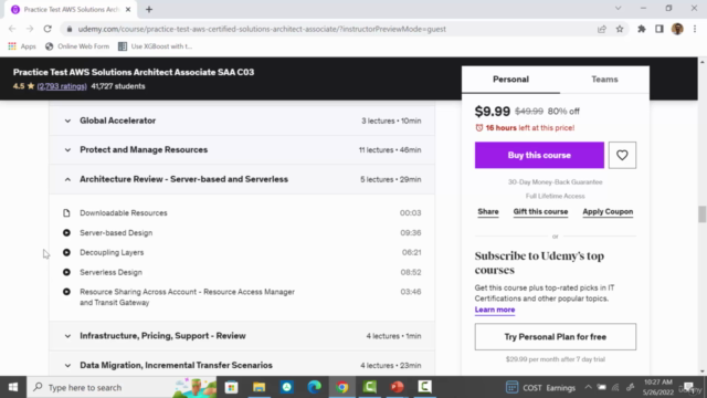 Practice Test AWS Solutions Architect Associate SAA C03 – Screenshot 4