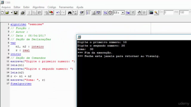 Aprendendo Algoritmos com VisuAlg – Screenshot 1