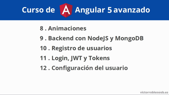 Curso de Angular Avanzado: MEAN, JWT, Módulos, Animaciones – Screenshot 3