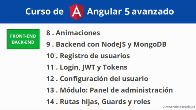 Curso de Angular Avanzado: MEAN, JWT, Módulos, Animaciones – Screenshot 4