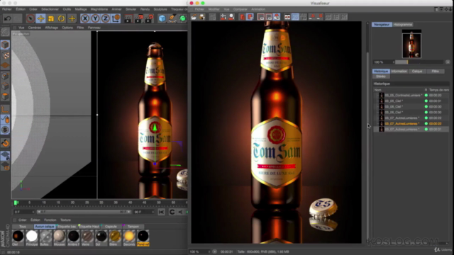 Créer une bouteille de bière photo-réaliste dans Cinéma 4D – Screenshot 2