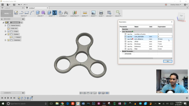 Fusion 360 for 3D Printing - Design Fidget Spinners – Screenshot 2