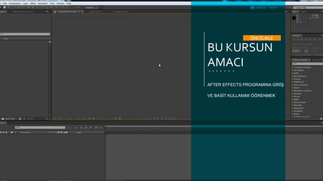 Türkçe Adobe After Effects Temel Eğitim Ve Logo Animasyon – Screenshot 2